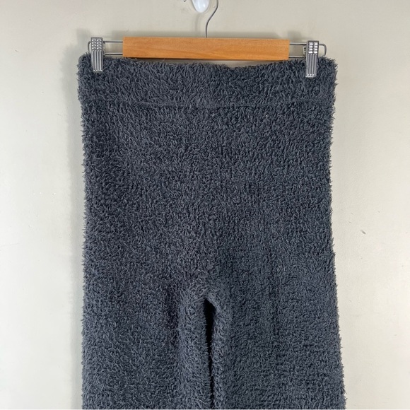 Aerie fuzzy Grey Cozy Knit Sherpa Marshmallow Lounge Pants Size S Straight Leg - Picture 13 of 13